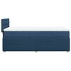 vidaXL Boxspring met matras stof blauw 80x200 cm