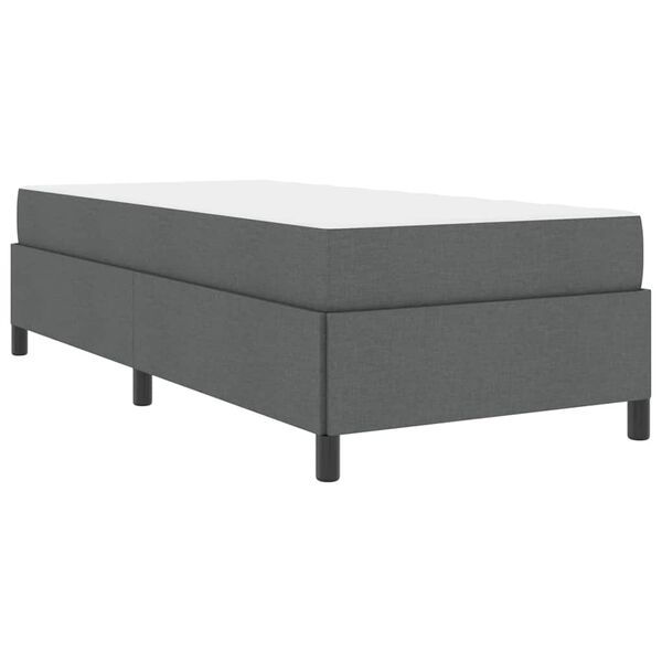 vidaXL Boxspringbed Donkergrijs 90 x 190 cm Stof