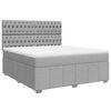 vidaXL Boxspring met matras stof lichtgrijs 180x200 cm