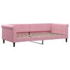 vidaXL Slaapbank met matras 90x200 cm fluweel roze