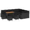 vidaXL Tuin Sofa Set met kussen met opslag 13 pcs Zwart