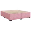 vidaXL Boxspring met matras fluweel roze 180x200 cm