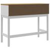 vidaXL Wandtafel FLORO 89,5x36,5x73 cm massief grenenhout wit
