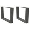 vidaXL Salontafelpoten 2 st V-vormig 60x(30-31,3) cm staal antraciet