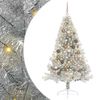 vidaXL Kunstmatig Voorverlicht Kerstboom met 300 LED Zilver 180 cm PET