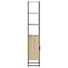 vidaXL Badkamer Kast met plank Beige 33 x 33 x 185,5 cm Bewerkt hout