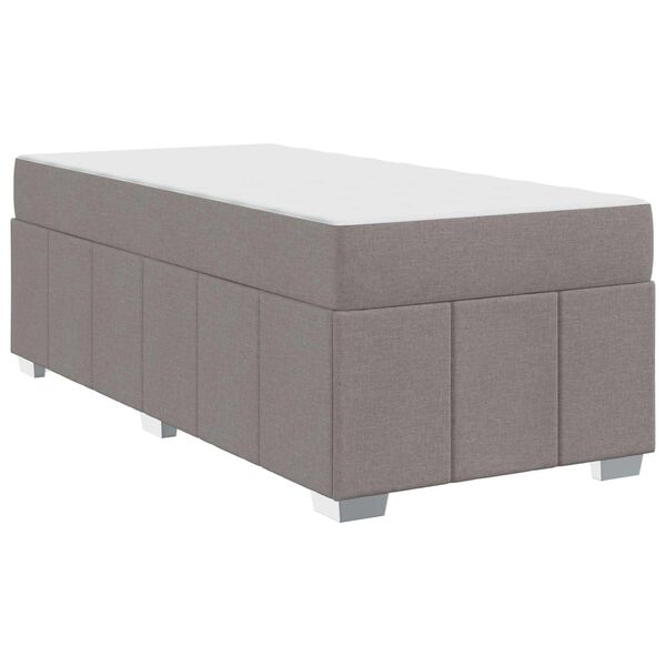 vidaXL Bedframe met matras Taupe 100 x 200 cm Stof