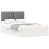 vidaXL Bedframe met Gevoerd Hoofdgedeelte Lichtgrijs 120 x 190 cm