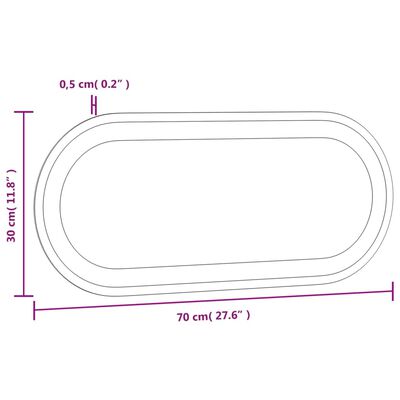 vidaXL Badkamerspiegel LED ovaal 70x30 cm