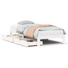 vidaXL Bedframe met lades massief grenenhout wit 90x200 cm