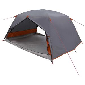 vidaXL Backpacking Tent Grijs en Oranje 4-persoons