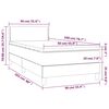 vidaXL Boxspring met matras en LED fluweel donkerblauw 90x200 cm
