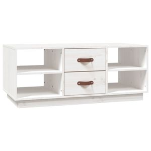 vidaXL Salontafel 100x50x41 cm massief grenenhout wit