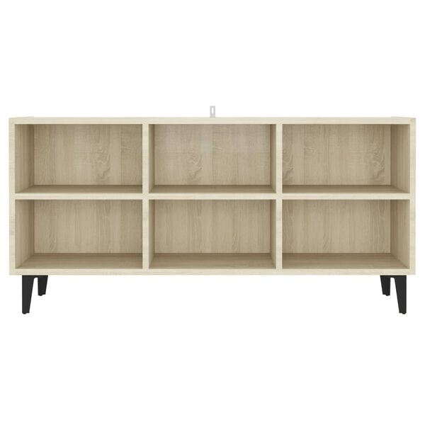 vidaXL Tv-meubel met metalen poten 103,5x30x50 cm sonoma eikenkleurig