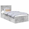 vidaXL Bedframe met hoofdeinde Beton Grijs 75 x 190 cm Bewerkt hout
