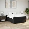 vidaXL Boxspring met matras stof zwart 140x190 cm