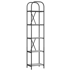 vidaXL Boekenkast 5-laags 40 x 30 x 183 cm Bewerkt hout Grijs Sonoma
