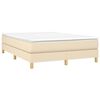vidaXL Boxspring bed stof cr&egrave;mekleurig 140x200 cm
