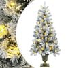 vidaXL Mini kerstboom besneeuwd 120 cm 100 LED's Warmwit PVC
