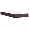 vidaXL Boxspring met matras stof donkerbruin 90x190 cm