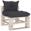 vidaXL 6-delige Loungeset met kussens pallet grenenhout