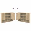 vidaXL Badkamermeubelset 2 pcs Sonoma Eiken Geperst Hout en Metaal