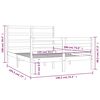 vidaXL Bedframe massief grenenhout 135x190 cm