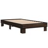 vidaXL Bedframe bewerkt hout en metaal bruin eikenkleurig 90x190 cm