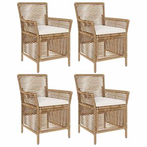 vidaXL Buitenstoel 4 st Beige en Cr&egrave;me poly rattan