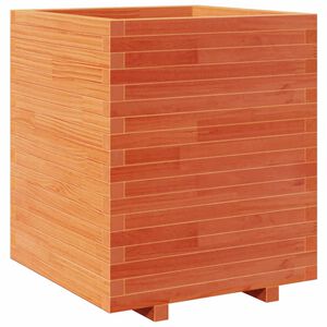 vidaXL Plantenbak 60x60x72,5 cm massief grenenhout wasbruin