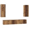 vidaXL Tv-meubelset 5 st Oud Hout Bewerkt hout