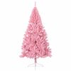 vidaXL Kunstmatig Voorverlicht Kerstboom met 300 LED Roze 210 cm PVC