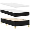 vidaXL Boxspringbed met LED-stripverlichting Zwart 100 x 200 cm Stof