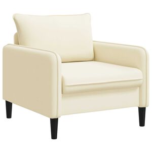 vidaXL XL fauteuil Cr&egrave;mekleurig fluweel