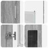 vidaXL Hoge kast met plank Grijs Sonoma 60 x 35 x 182 cm Bewerkt hout