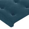 vidaXL Boxspring met matras en LED fluweel donkerblauw 100x200 cm