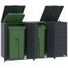 vidaXL Containerberging 3 containers 207x79x117 cm staal antraciet