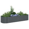 vidaXL Plantenbak verhoogd 240x80x44 cm gegalvaniseerd staal grijs