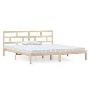 vidaXL Bedframe massief grenenhout 140x190 cm