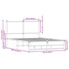 vidaXL Bedframe zonder matras metaal bruin eikenkleurig 120x200 cm