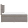 vidaXL Boxspring met matras stof taupe 140x190 cm