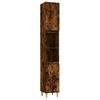 vidaXL Badkamerkast 30x30x190 cm bewerkt hout gerookt eikenkleurig