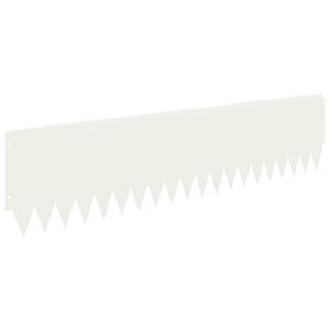 vidaXL Gazonrand 20 pcs 103 x 25 cm Staal Wit