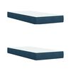 vidaXL Boxspring met matras fluweel blauw 200x200 cm