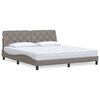 vidaXL Bedframe zonder matras stof taupe 180x200 cm