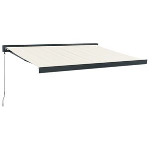 vidaXL Luifel uittrekbaar 3,5x2,5 m stof en aluminium cr&egrave;mekleurig