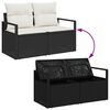 vidaXL Tuin Sofa Set 7 pcs Zwart poly rattan