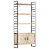 vidaXL Boekenkast met 4 schappen 80x30x180 cm massief mangohout