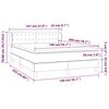 vidaXL Boxspring met matras kunstleer grijs 140x200 cm