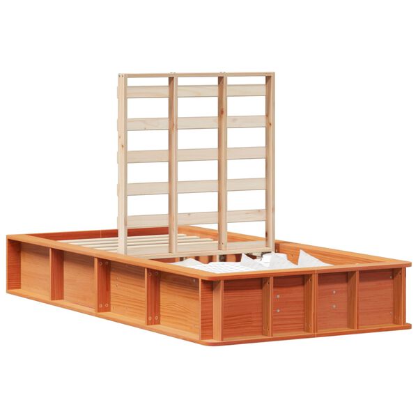vidaXL Bedframe Wasbruin 100 x 200 cm Massief grenenhout